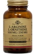 L-Argtnine/L-Ornithine 500/250 mg Vegetable Capsules 100