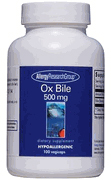 Allergy Research Group Ox Bile 500 mg 100 caps