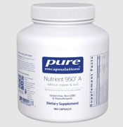Pure encapsulations Nutrient 950 A without copper & iron 180's