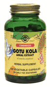 Standardized Gotu Kola Aerial Extract Vegetable Capsules 100