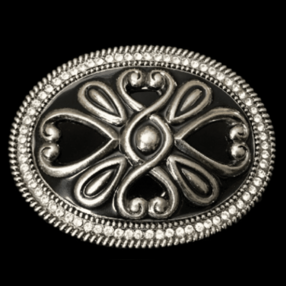flower floral western belt buckle