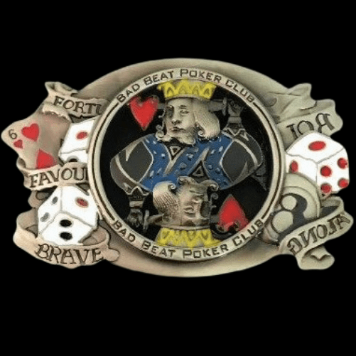 Bad Beat Poker Club Dices Cards Gambling Belt Buckle Belts Buckles