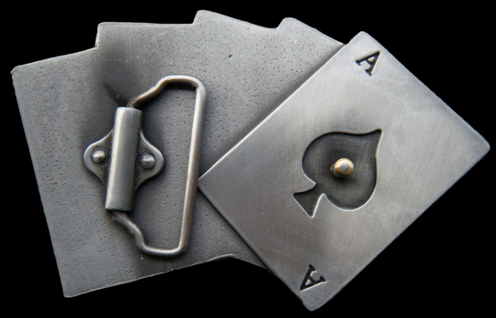 Royal Flush Deck Cards Gambling Poker Hand Belt Buckle