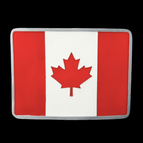 Canada Canadian Canadien Maple Leaf Flags Belt Buckles