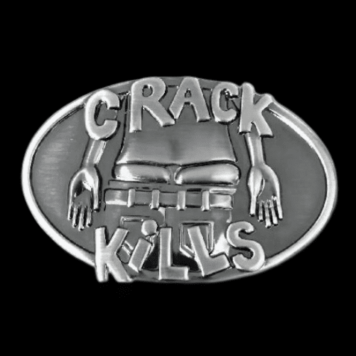Crack Kills Belt Buckle Crack Funny Crack Belt Buckles!