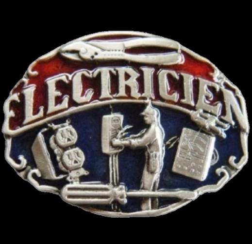 electricien electrician belt buckle