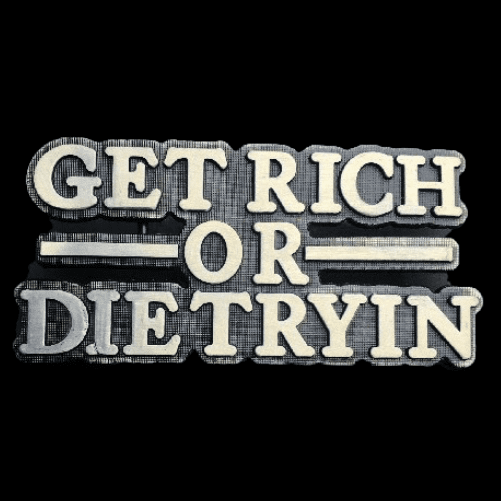 Get Rich Belt Buckle Buckles Funny Get Rich or Die Trying Belt Buckle!