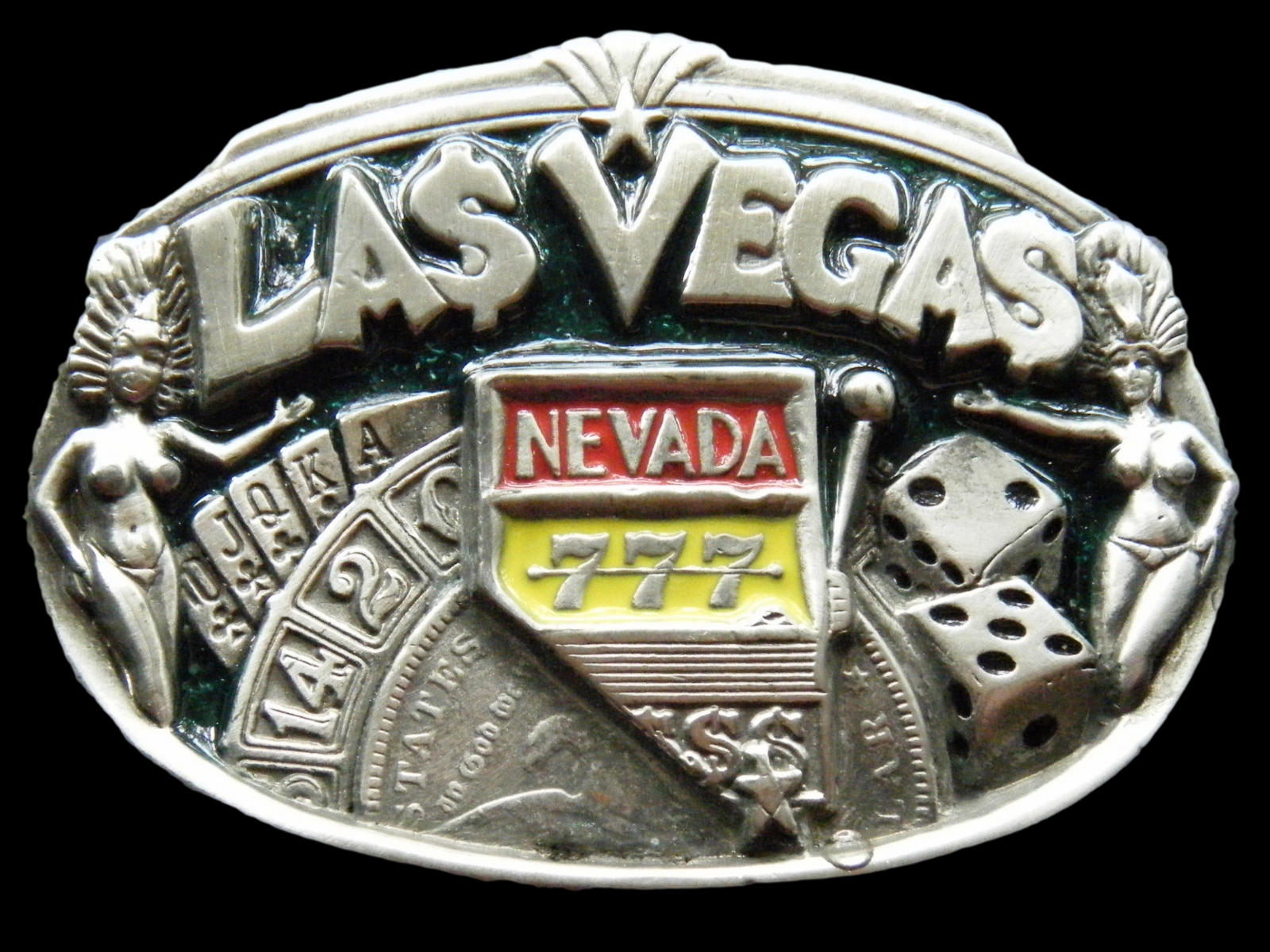 Casino Gambler Gamling Belt Buckle