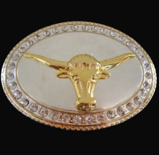 Longhorns Western Belt Buckle