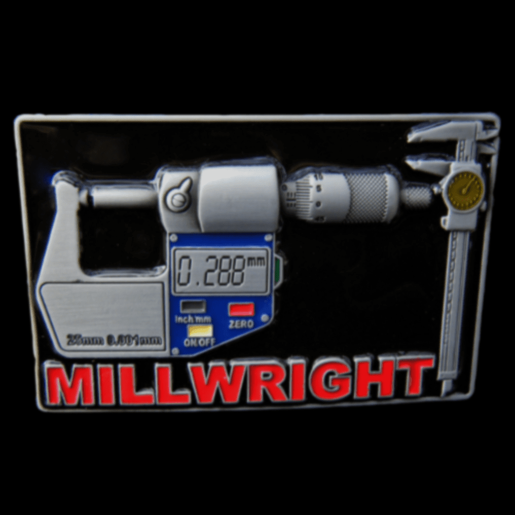 Millwright worker belt buckle