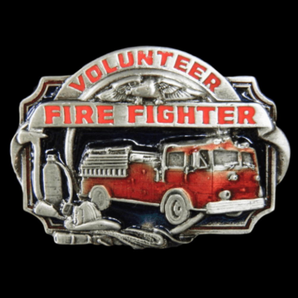 Volunteer Fireman Firemen Belt Buckle