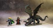 Black Dragon with Adventurers