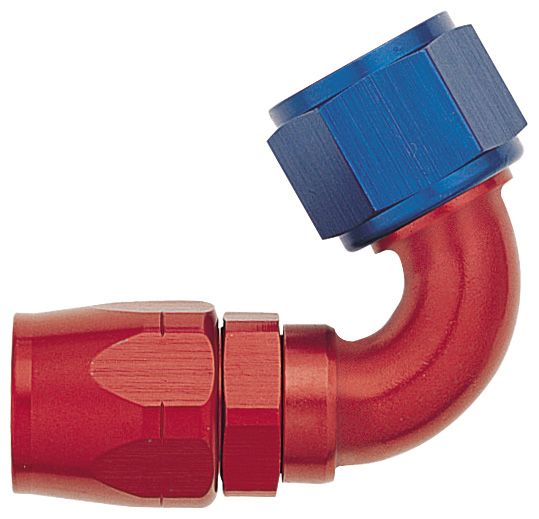 -12 120 Degree Double Swivel Hose End - Aluminum