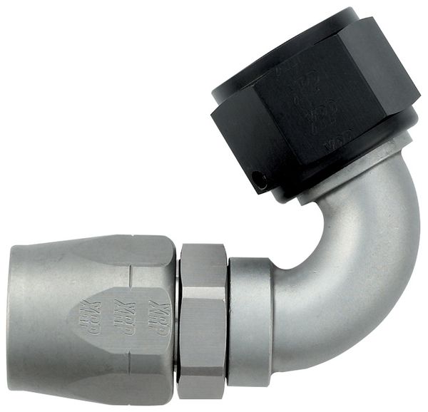-12 120 Degree Double Swivel Hose End - Aluminum - Ti-Tech Finish