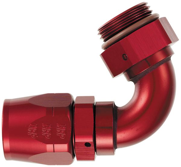 -12 120 Degree Double Swivel Hose End to -12 ORB - Aluminum