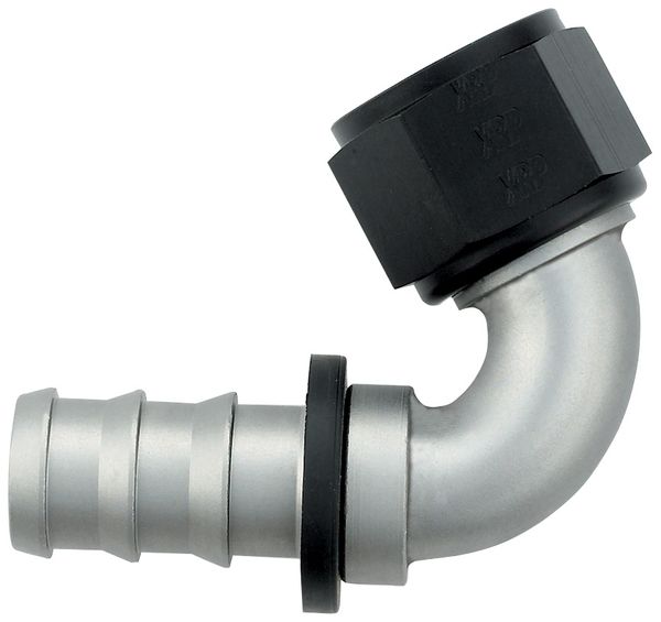 -12 120 Degree Push-On Hose End - Aluminum - Ti-Tech Finish
