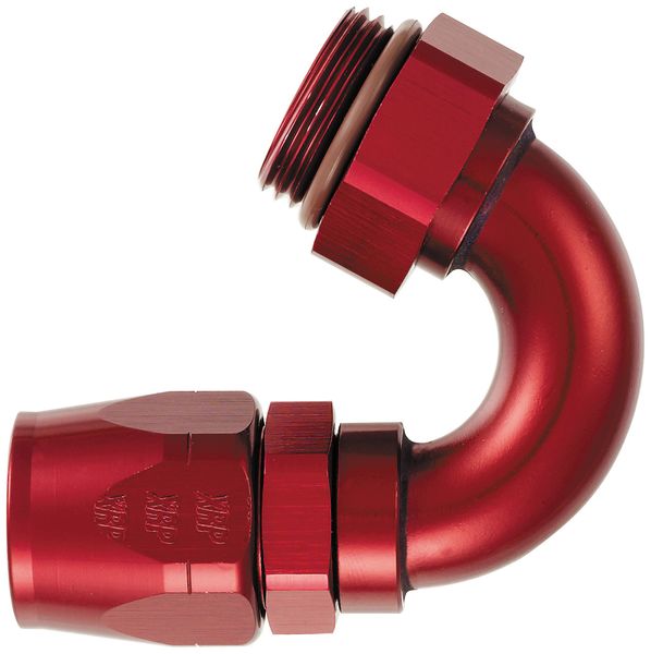 -12 150 Degree Double Swivel Hose End to -12 ORB - Aluminum