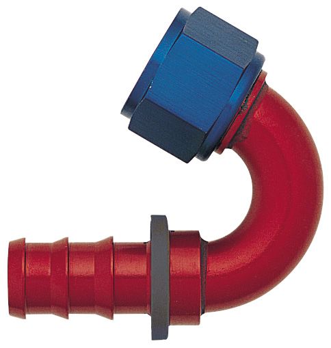 -12 150 Degree Push-On Hose End - Aluminum