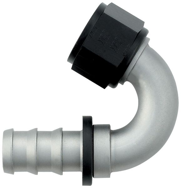 -12 150 Degree Push-On Hose End - Aluminum - Ti-Tech Finish
