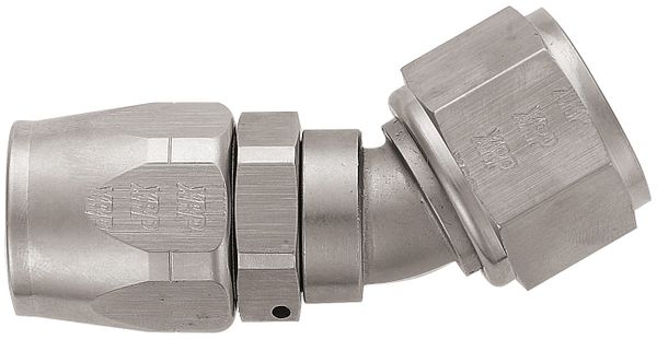-12 30 Degree Double Swivel Hose End - Aluminum - Super Nickel Plated