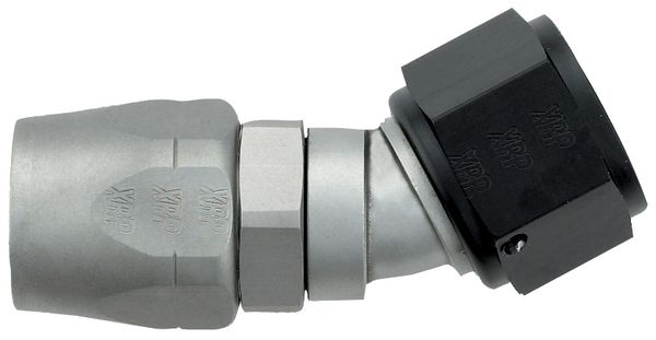 -12 30 Degree Double Swivel Hose End - Aluminum - Ti-Tech Finish