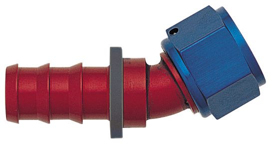 -12 30 Degree Push-On Hose End - Aluminum