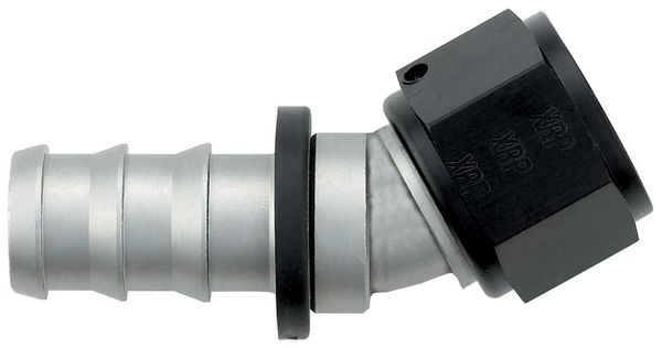-12 30 Degree Push-On Hose End - Aluminum - Ti-Tech Finish