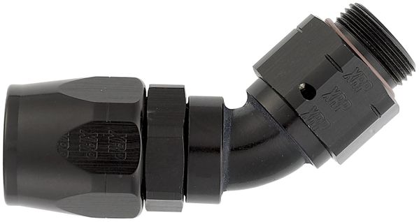 -12 45 Degree Double Swivel Hose End to M22 - Aluminum