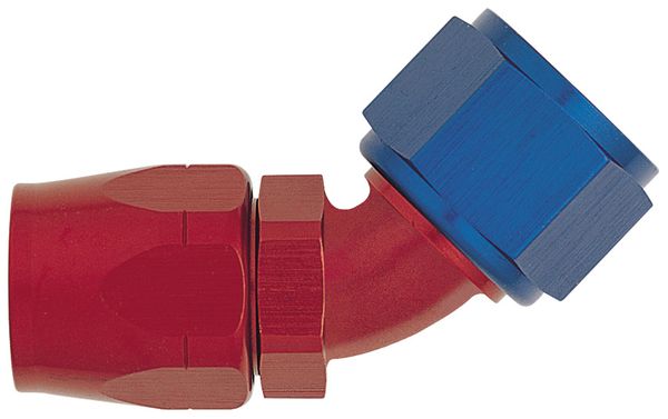 -12 45 Degree Fixed Hose End - Aluminum