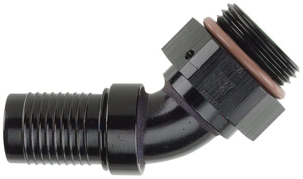 -12 45 Degree HS-79 Hose End to -12 ORB - Aluminum