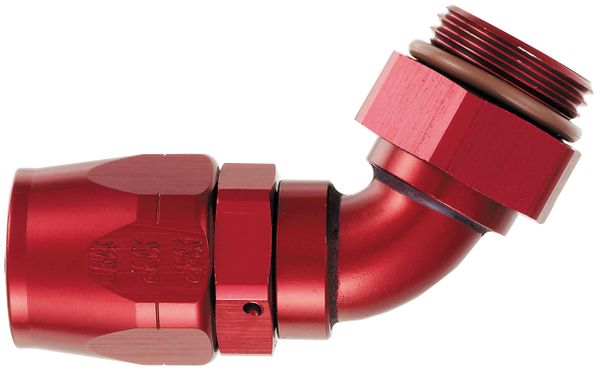 -12 60 Degree Double Swivel Hose End to -12 ORB - Aluminum