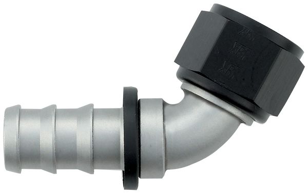 -12 60 Degree Push-On Hose End - Aluminum - Ti-Tech Finish