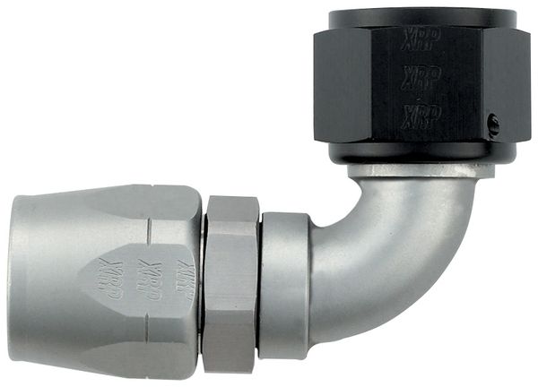-12 90 Degree Double Swivel Hose End - Aluminum - Ti-Tech Finish