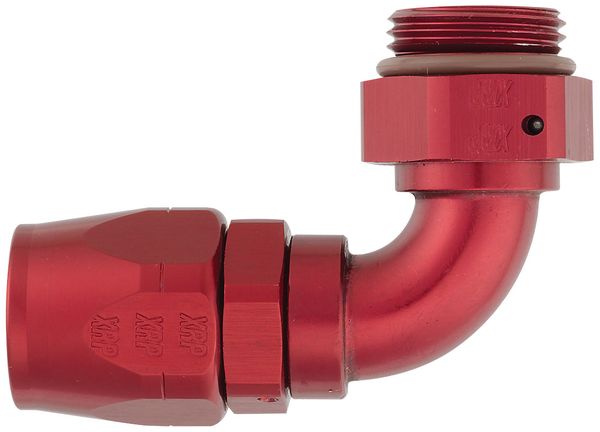 -12 90 Degree Double Swivel Hose End to -12 ORB - Aluminum