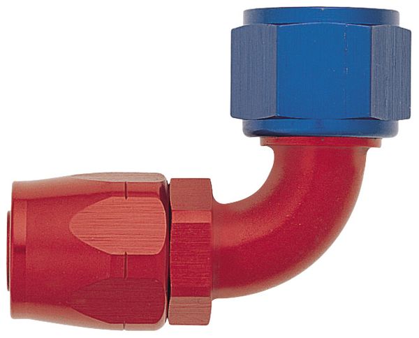 -12 90 Degree Fixed Hose End - Aluminum