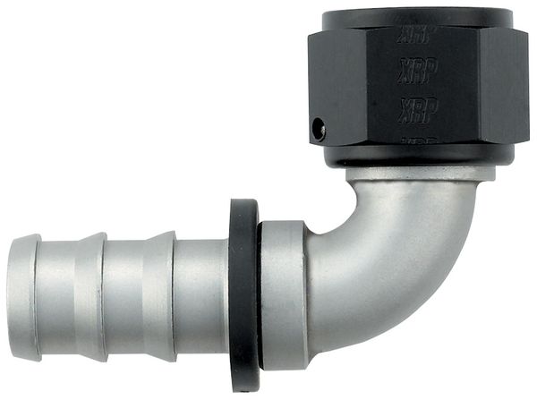 -12 90 Degree Push-On Hose End - Aluminum - Ti-Tech Finish