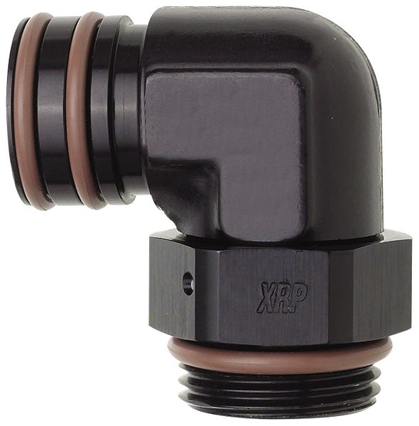 -12 Male Clamshell to -12 O-Ring Boss Full Swivel 90 Degree - Aluminum