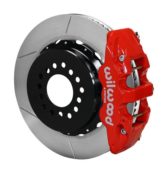 140-10946-R - AERO4 Rear P-Brake Kit,14.00", Red Small Ford 2.66" Offset