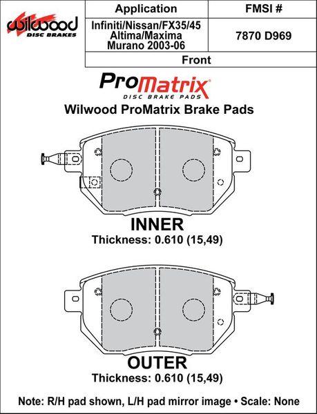 150-D0969K - Pad Set, Promatrix, D969
