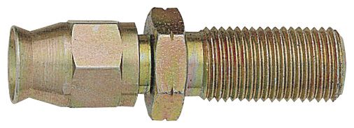 3/8-24 Inverted Bulkhead to -3 Hose - Steel