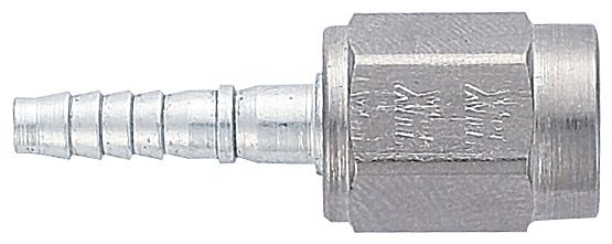 -3 Straight Insert With Nut for -3 PTFE Hose - Crimp - Steel