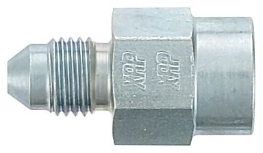 -3 Straight to 1/8 NPT Gauge Fitting - Steel