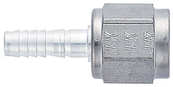 -4 Straight Insert With Nut for -4 PTFE Hose - Crimp - Steel