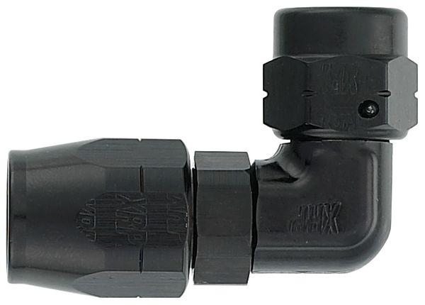 -6 90 Degree Forged Double Swivel Hose End to M14 x 1.5 DIN - Aluminum