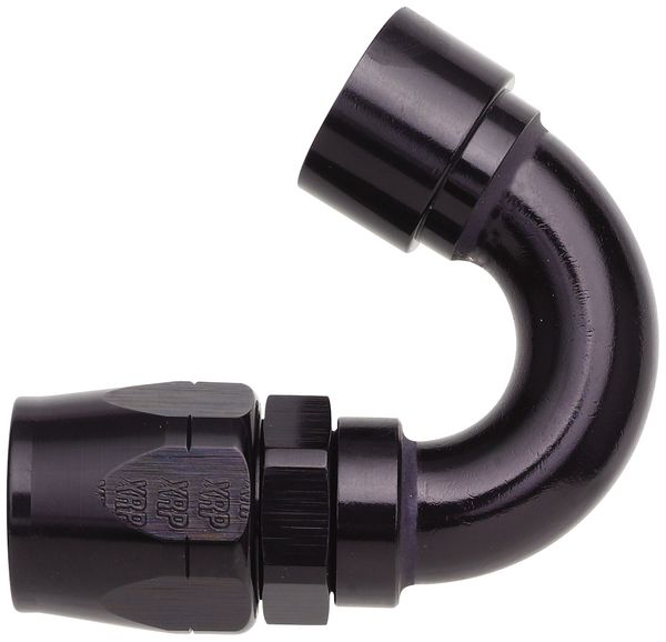 -8 150 Degree Double Swivel Hose End to -8 Female Clamshell - Aluminum