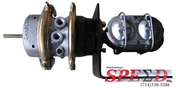 Air-Hydraulic Brake Conversion for Hydro-Vac Brake Systems w/ 1-1/2 Inch Master Cylinder