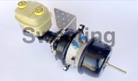 Air-Hydraulic Brake System with 2 inch Mineral Oil Dual Reservoir Master Cylinder for Medium Trucks