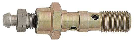 Double  Banjo Bolt With Bleed Nipple 3/8-24 - Steel
