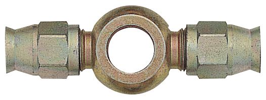 Double Take Off  Banjo 10mm (3/8) to -3 Hose - Steel