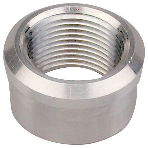 Female Pipe Weld Bung - Recessed Flange - 1-1/4" NPT, 6061 Bare Aluminum